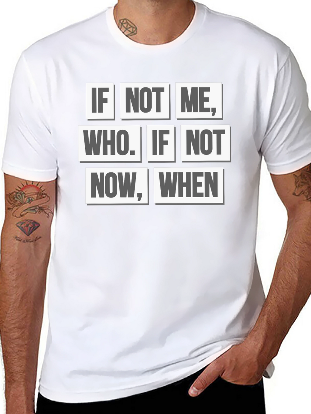 Inspirational Quote T-Shirt - If Not Me Who? When?