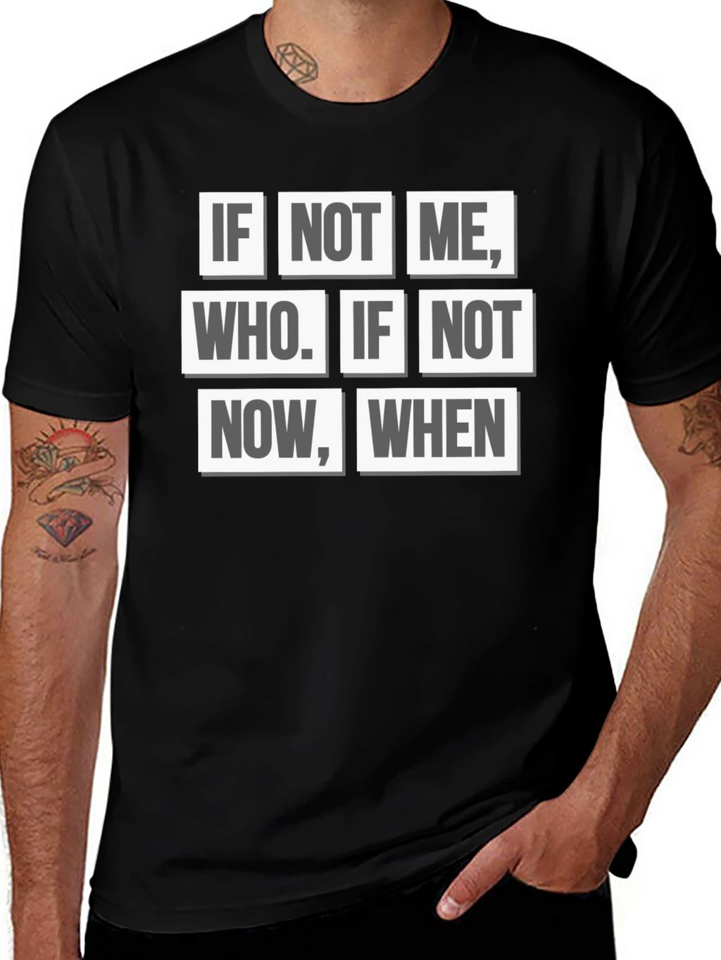 Inspirational Quote T-Shirt - If Not Me Who? When?
