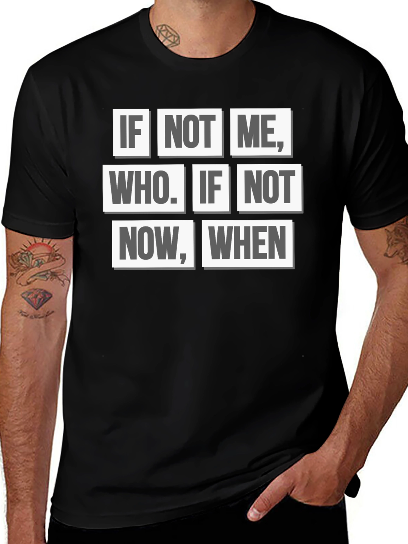 Inspirational Quote T-Shirt - If Not Me Who? When?