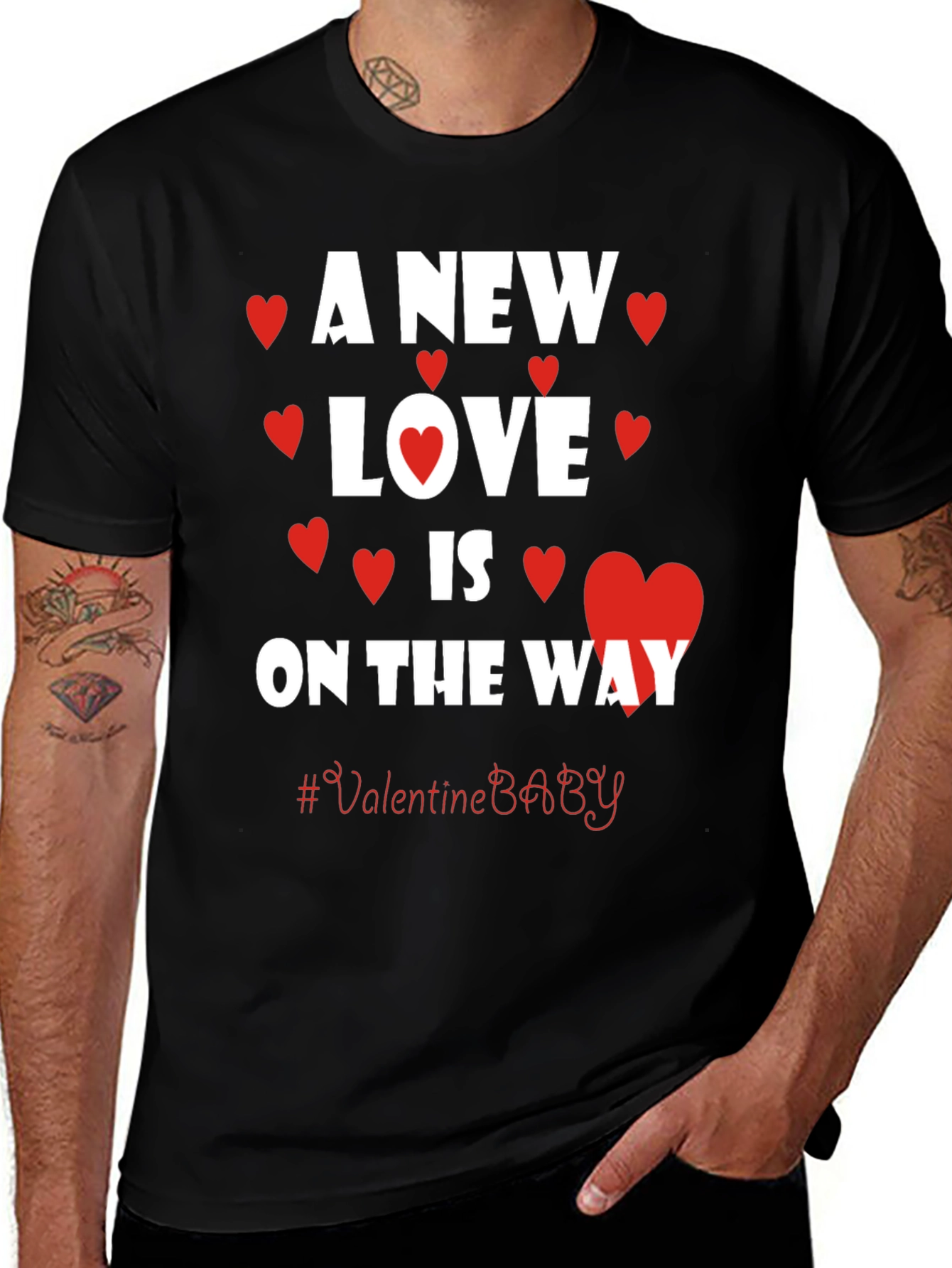 A New Love is on The Way Valentines Baby T-Shirt