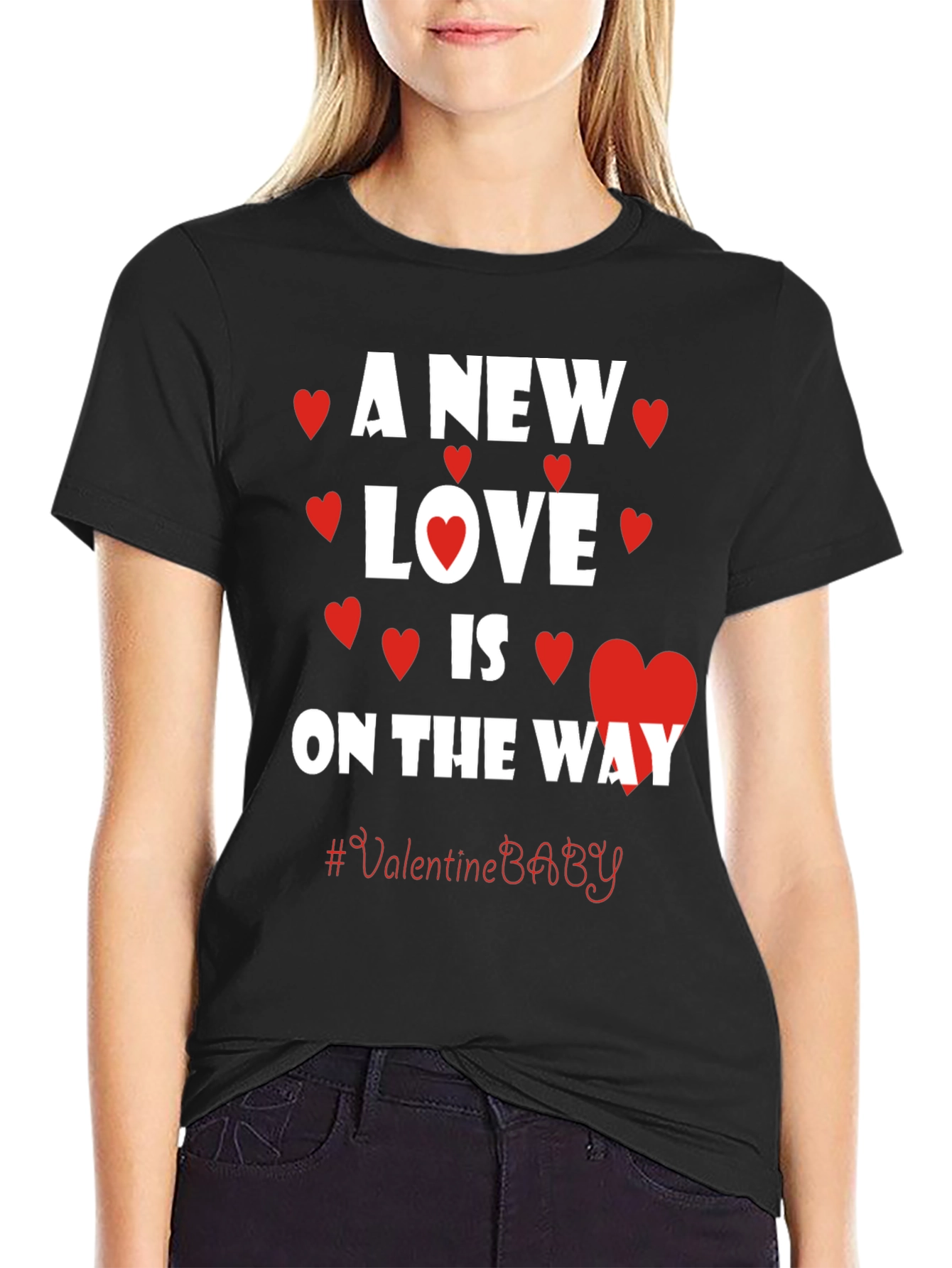 A New Love is on The Way Valentines Baby T-Shirt