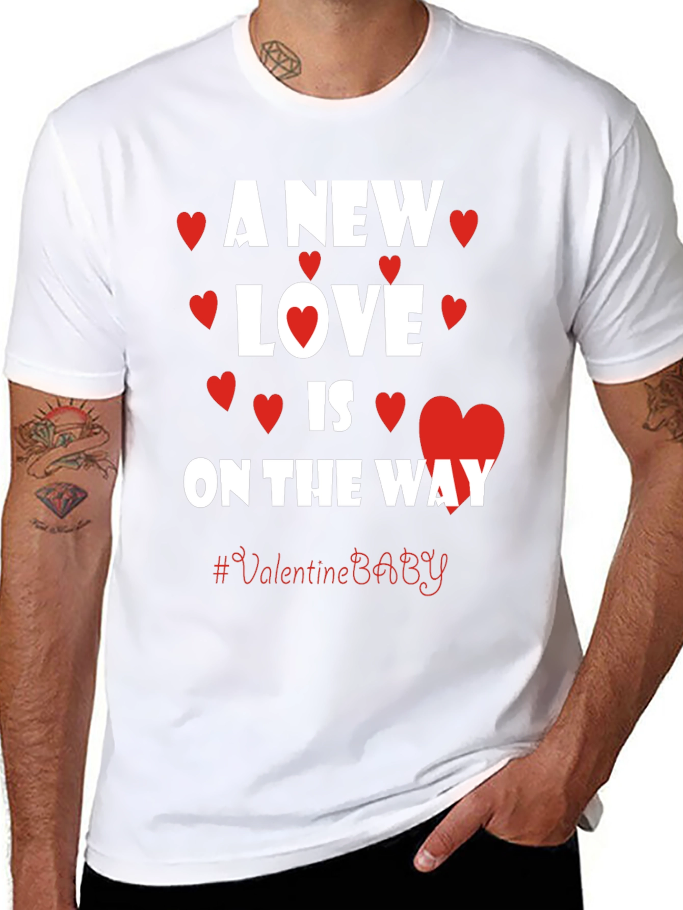 A New Love is on The Way Valentines Baby T-Shirt