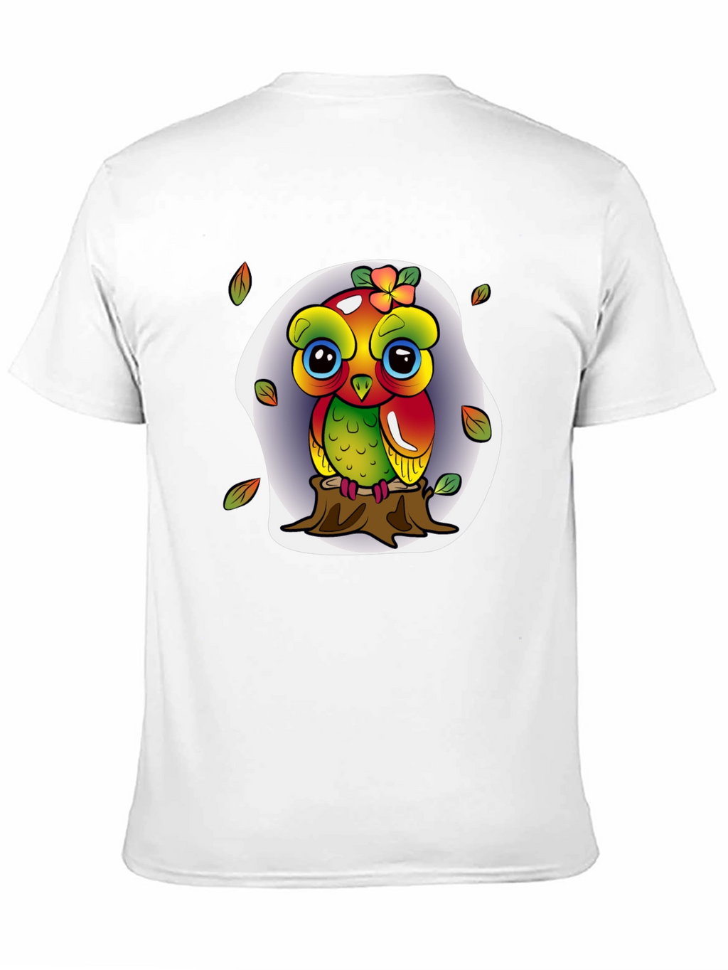 Cute Owl on Stump Graphic Tee