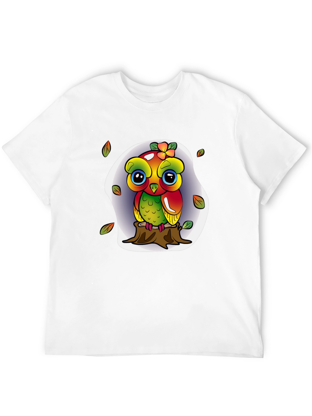 Cute Owl on Stump Graphic Tee