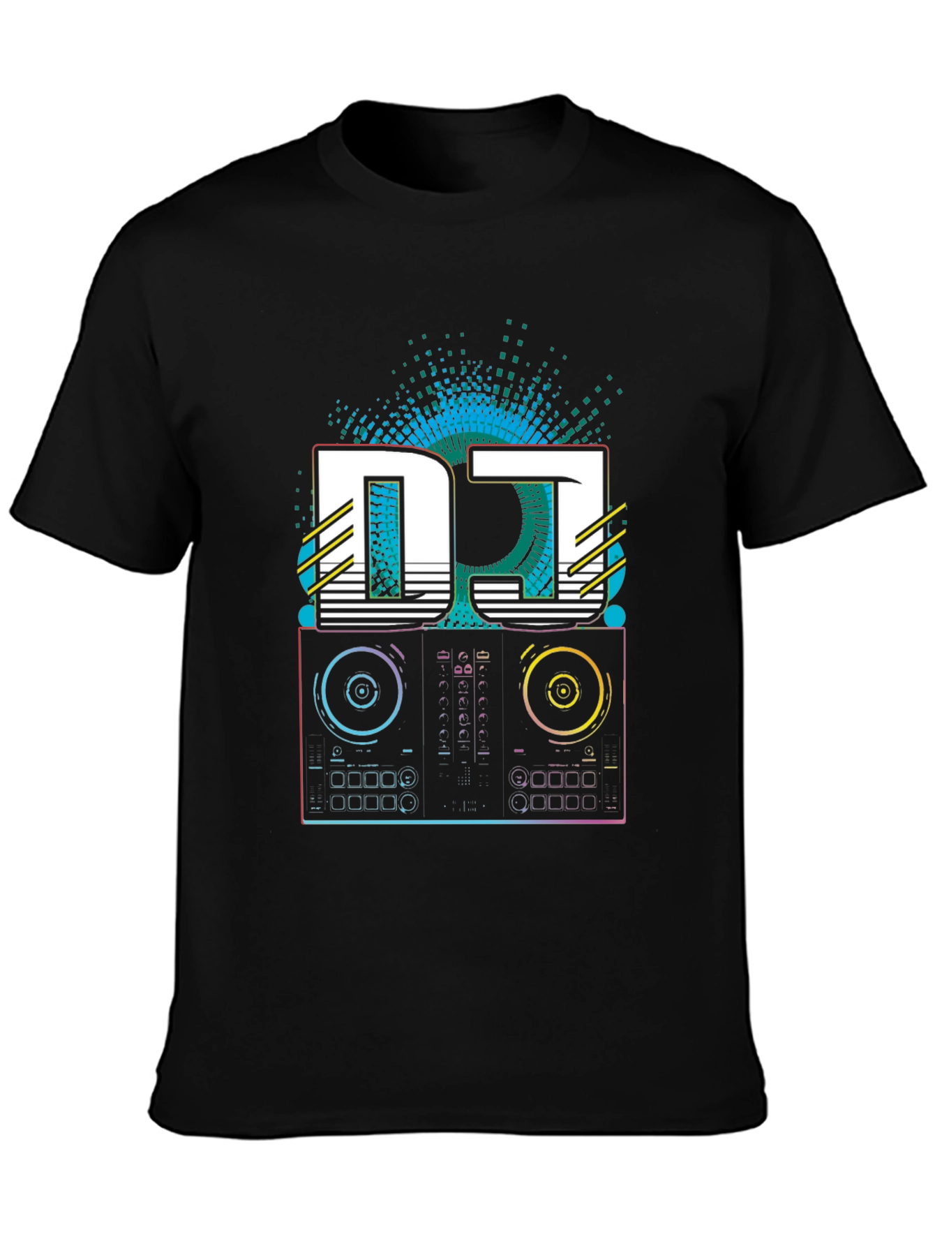 DJ Turntable Graphic Tee - Retro Style