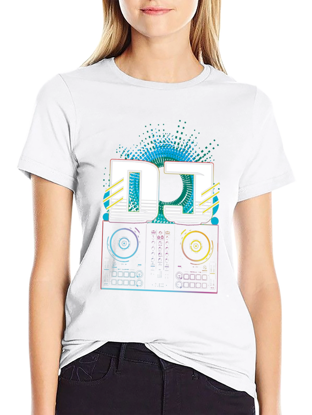 DJ Turntable Graphic Tee - Retro Style