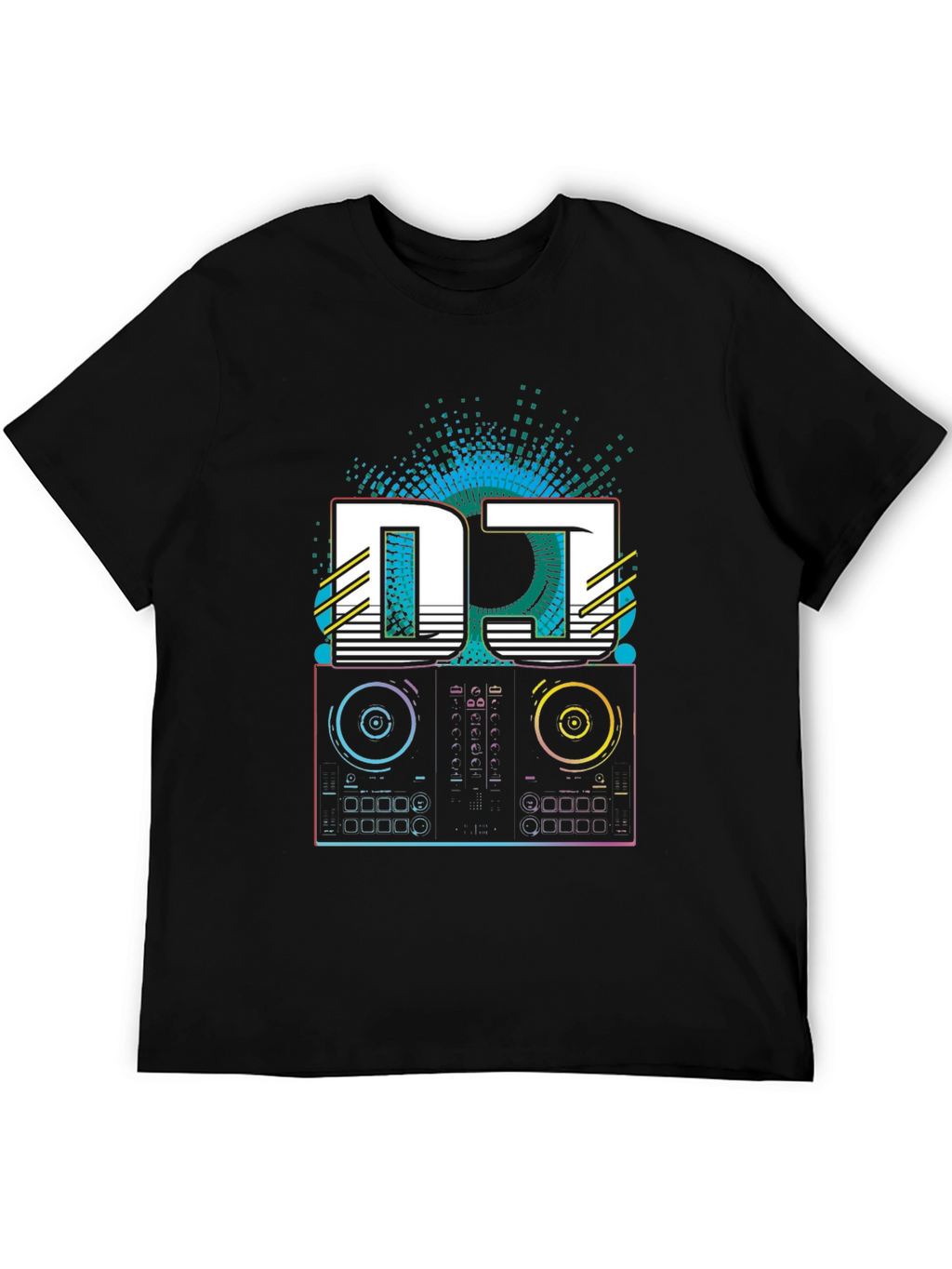 DJ Turntable Graphic Tee - Retro Style