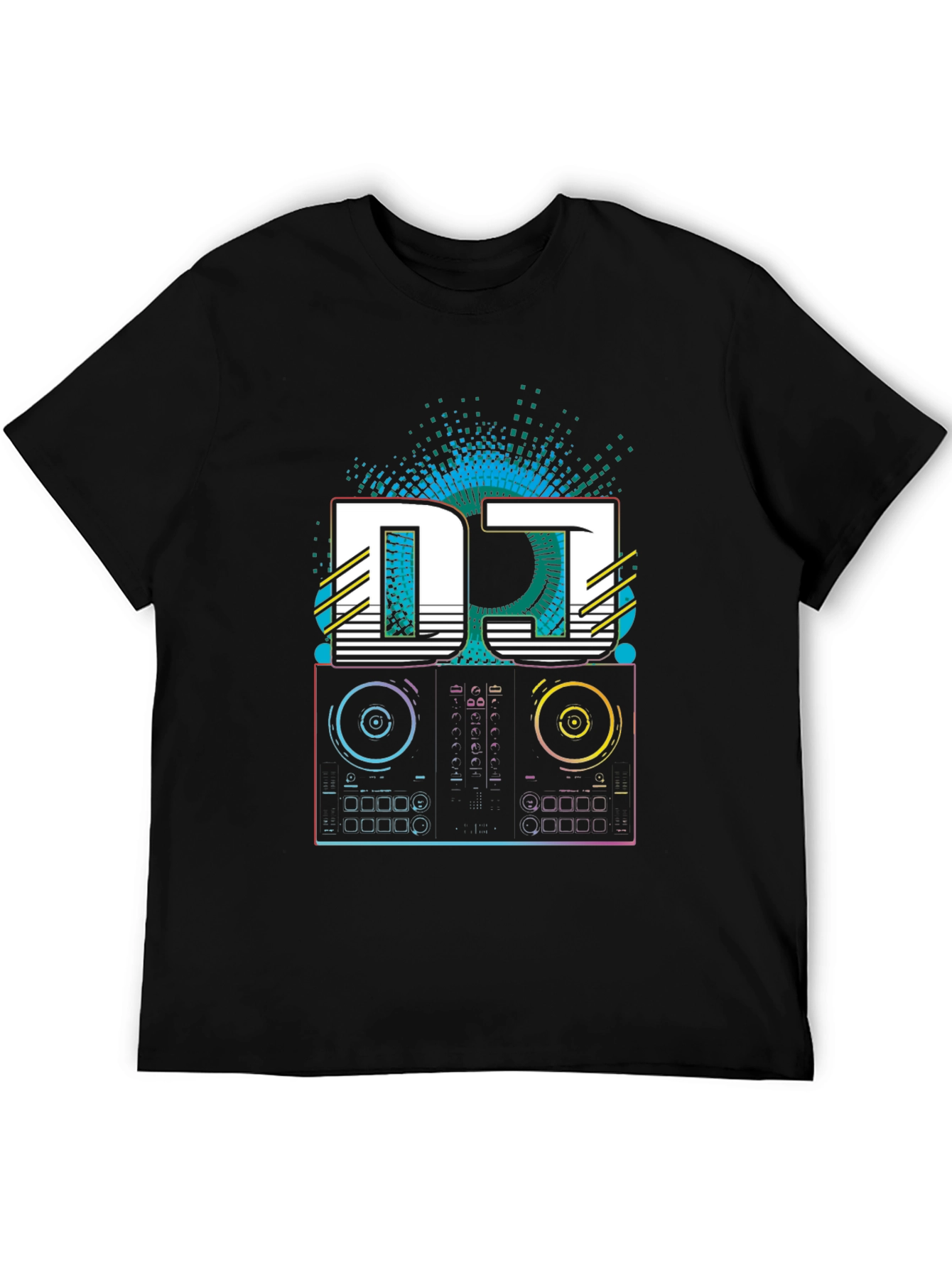 DJ Turntable Graphic Tee - Retro Style