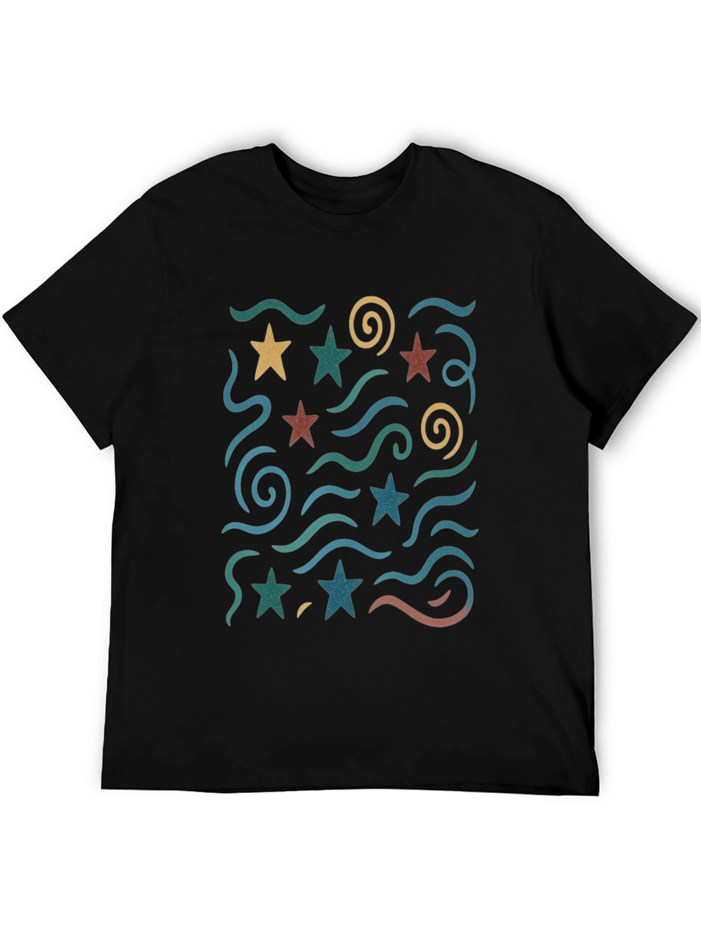 Retro Star & Swirl Graphic Tee