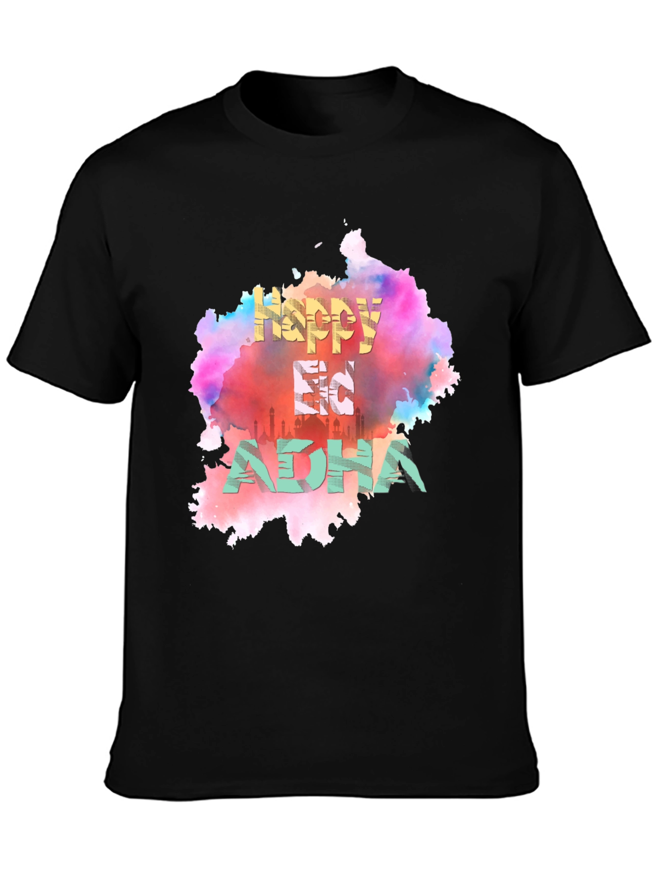 Happy Eid Adha T-Shirt - Colorful Graphic Tee
