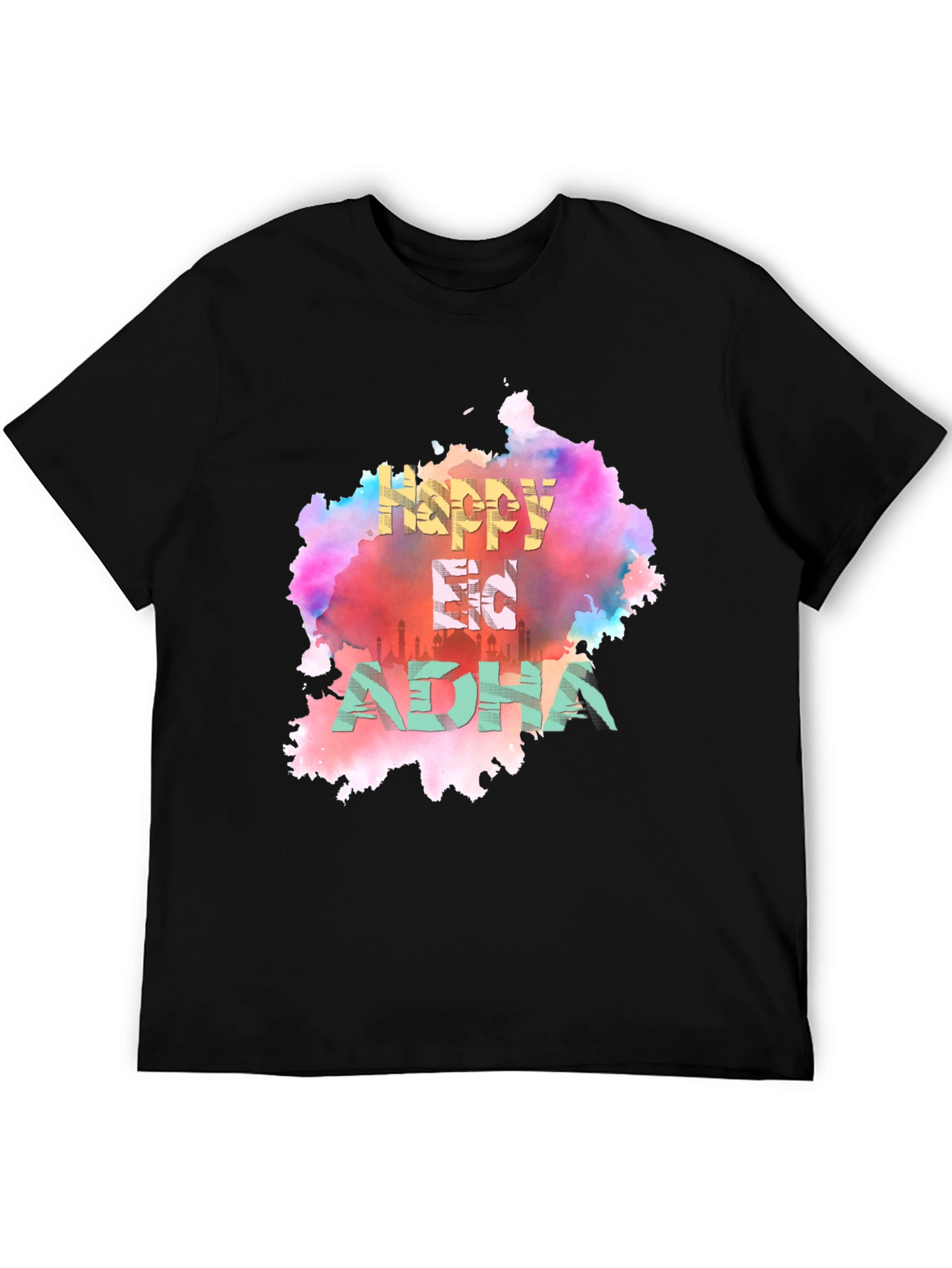 Happy Eid Adha T-Shirt - Colorful Graphic Tee