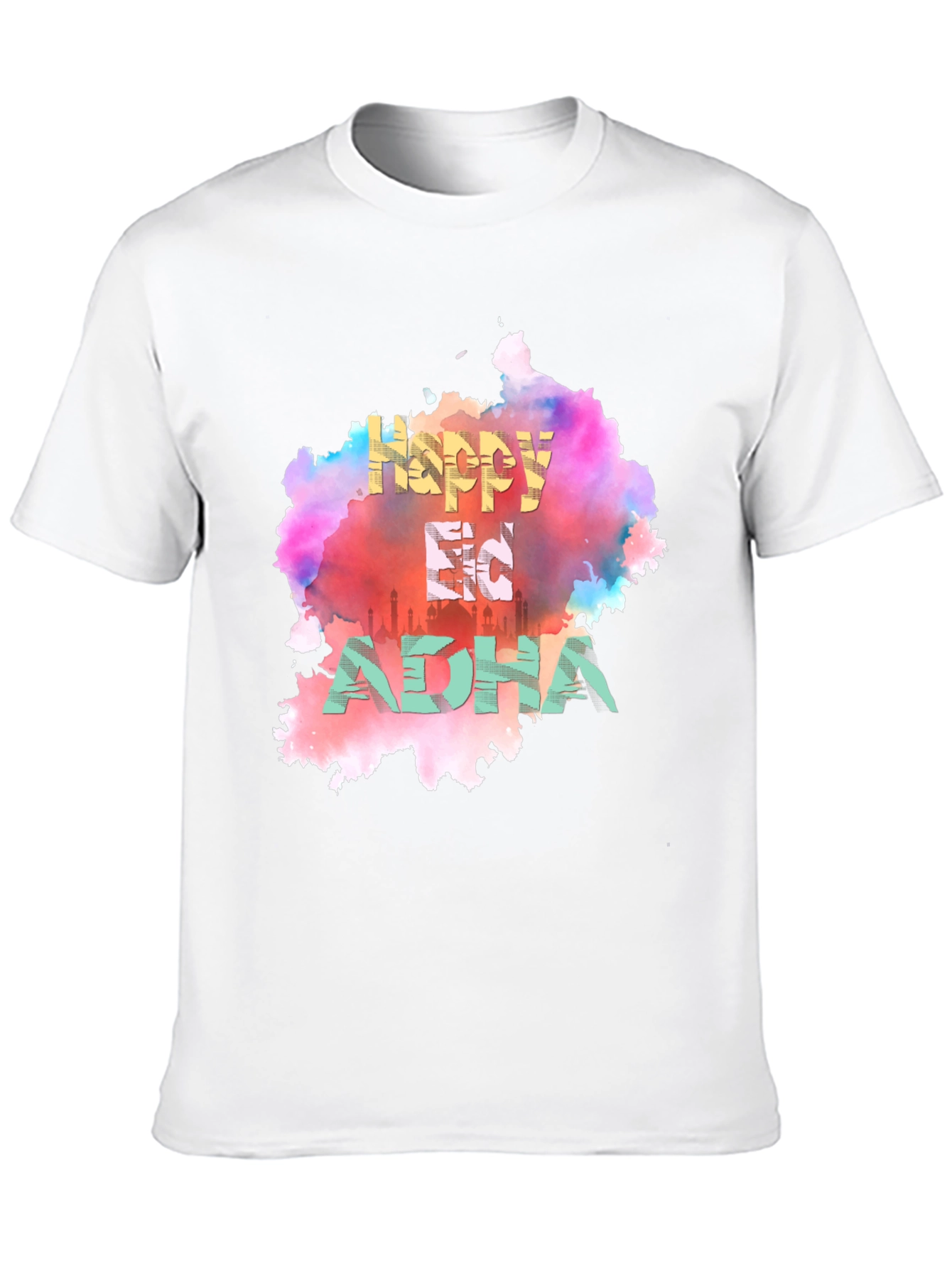 Happy Eid Adha T-Shirt - Colorful Graphic Tee