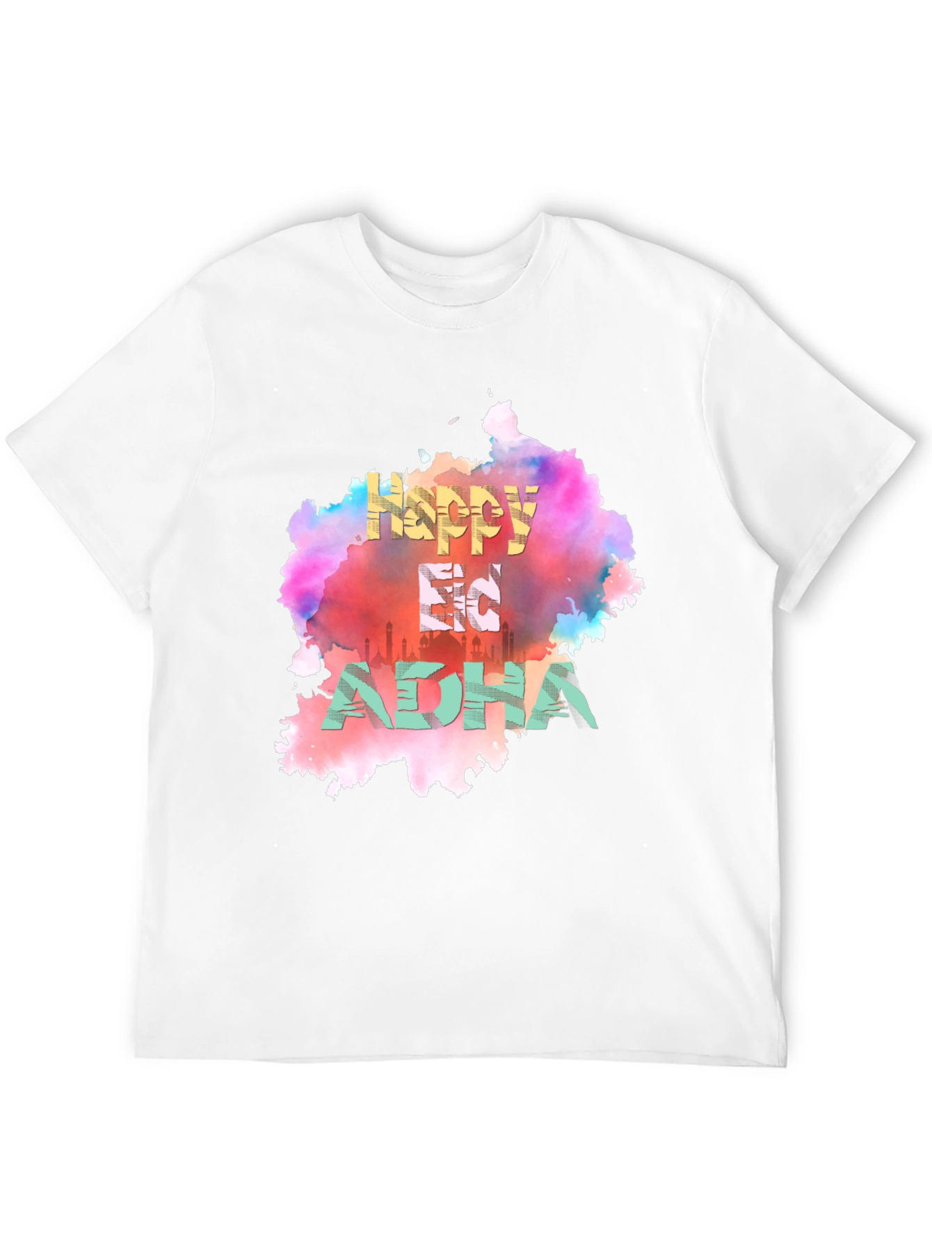 Happy Eid Adha T-Shirt - Colorful Graphic Tee