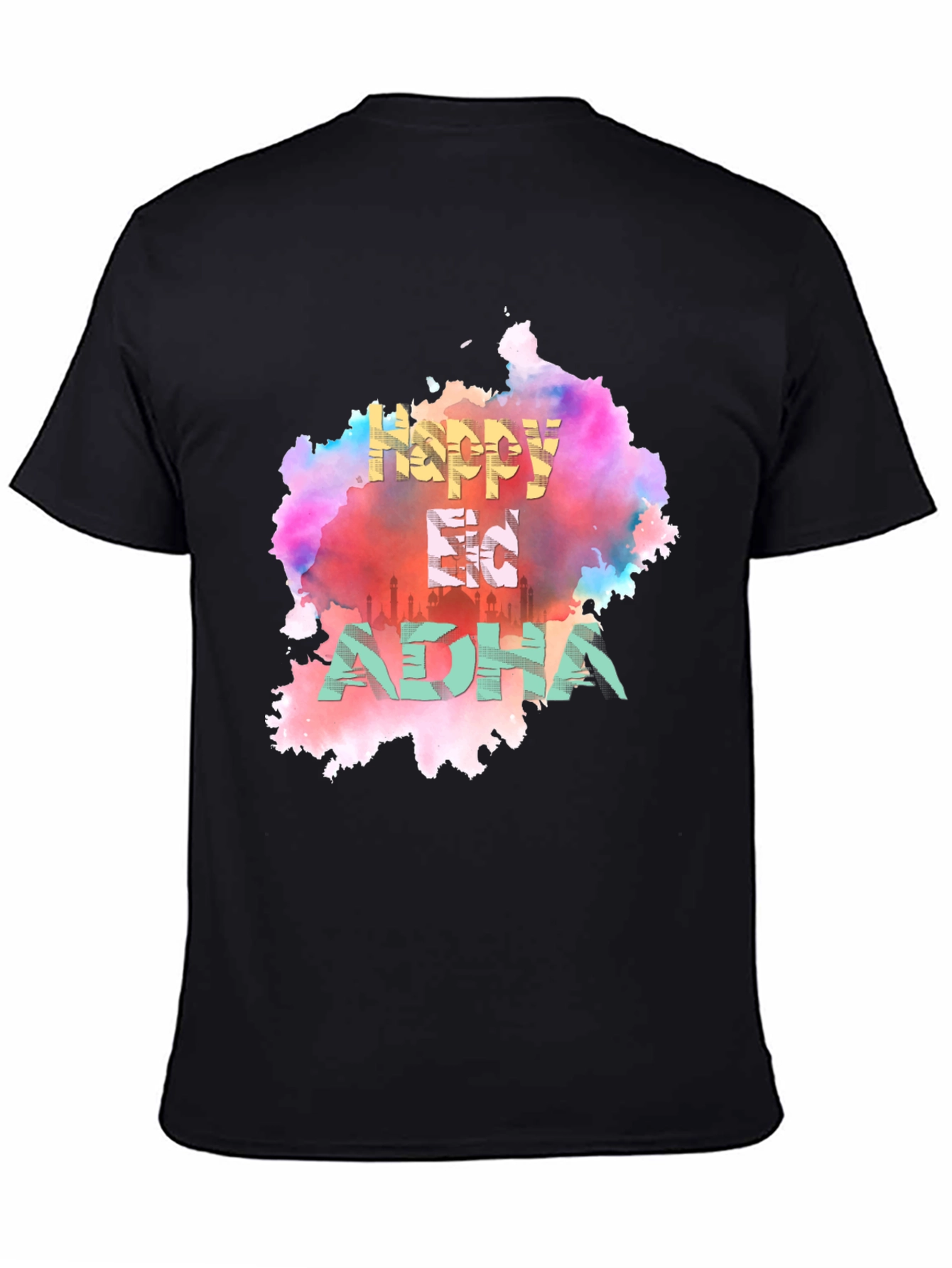Happy Eid Adha T-Shirt - Colorful Graphic Tee