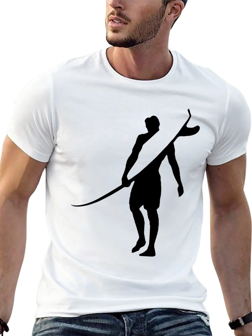 Black Surfer Graphic Tee