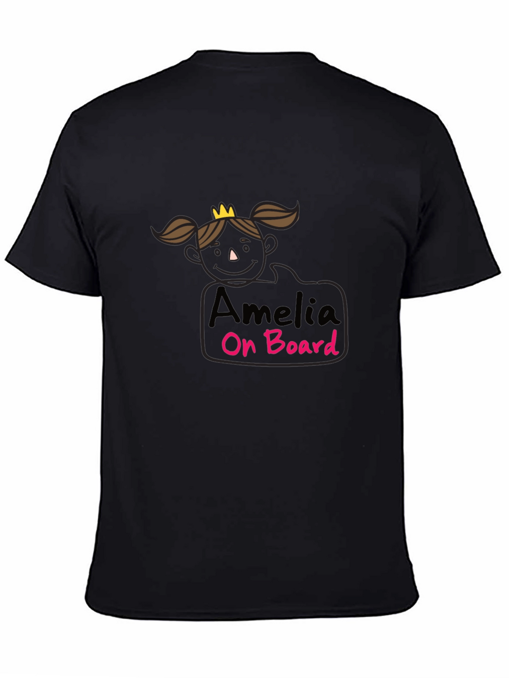 Amelia On Board Black T-Shirt