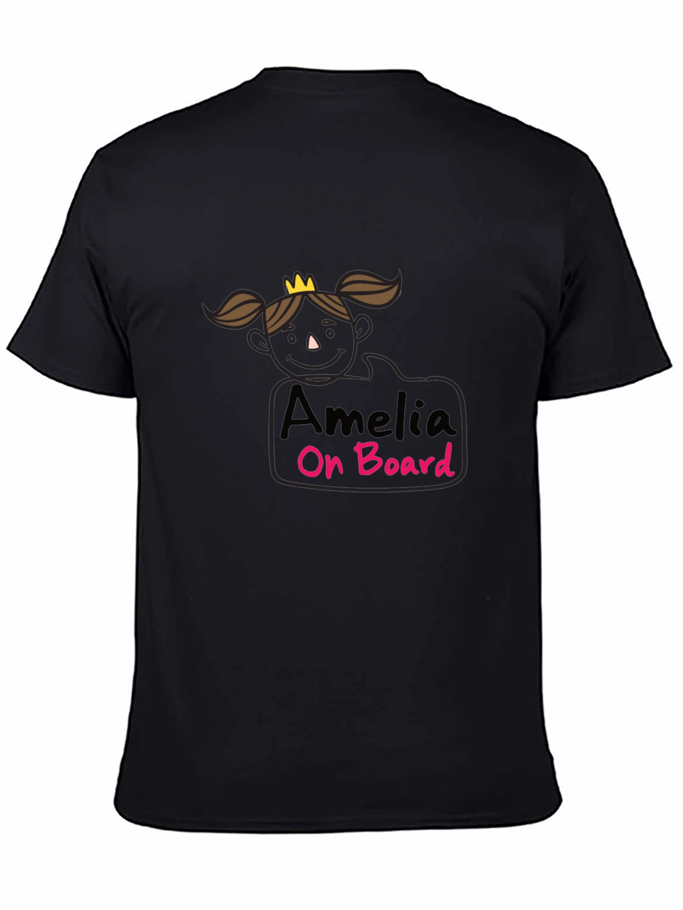 Amelia On Board Black T-Shirt