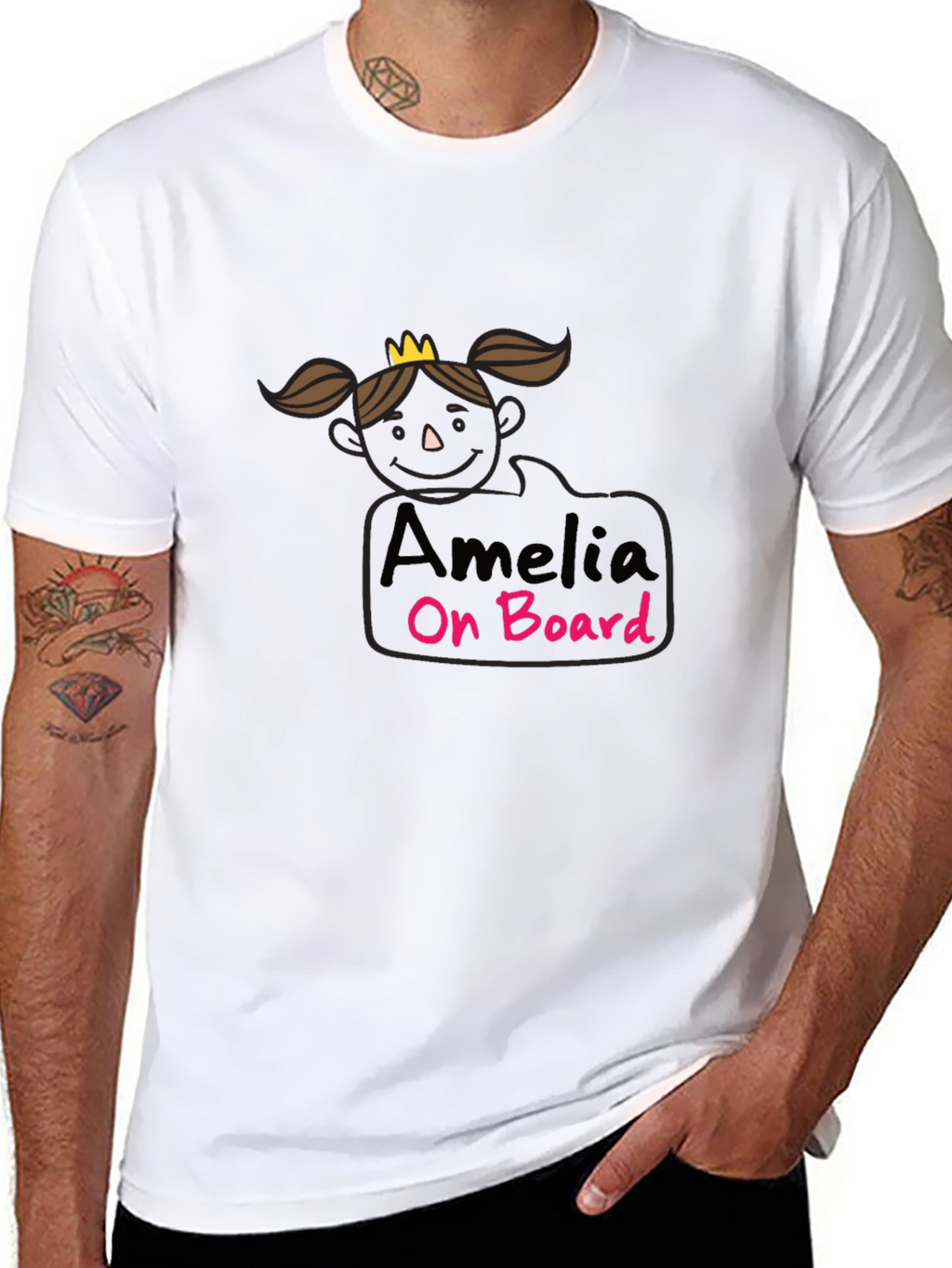Amelia On Board Black T-Shirt