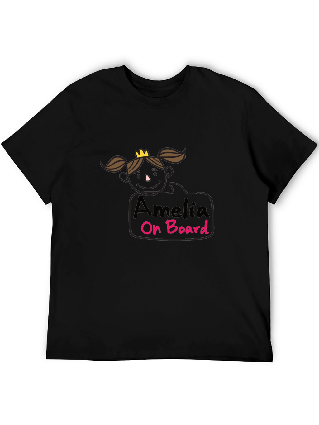 Amelia On Board Black T-Shirt