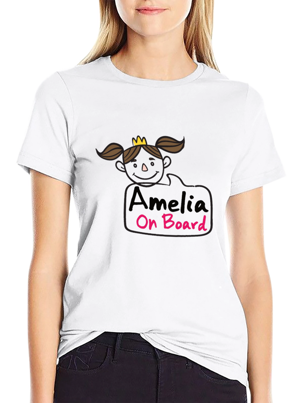 Amelia On Board Black T-Shirt