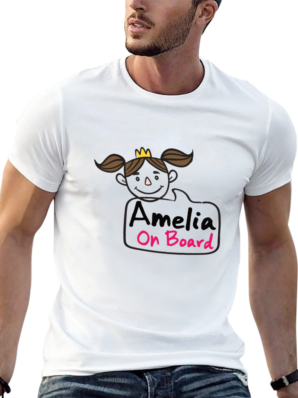 Amelia On Board Black T-Shirt