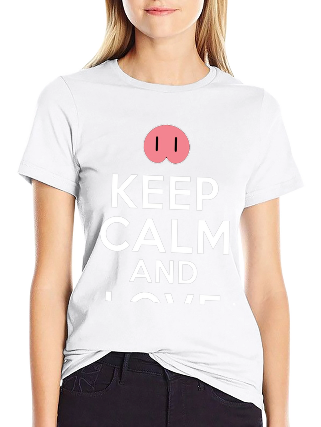 Keep Calm Pig Nose T-Shirt - Funny Casual Tee