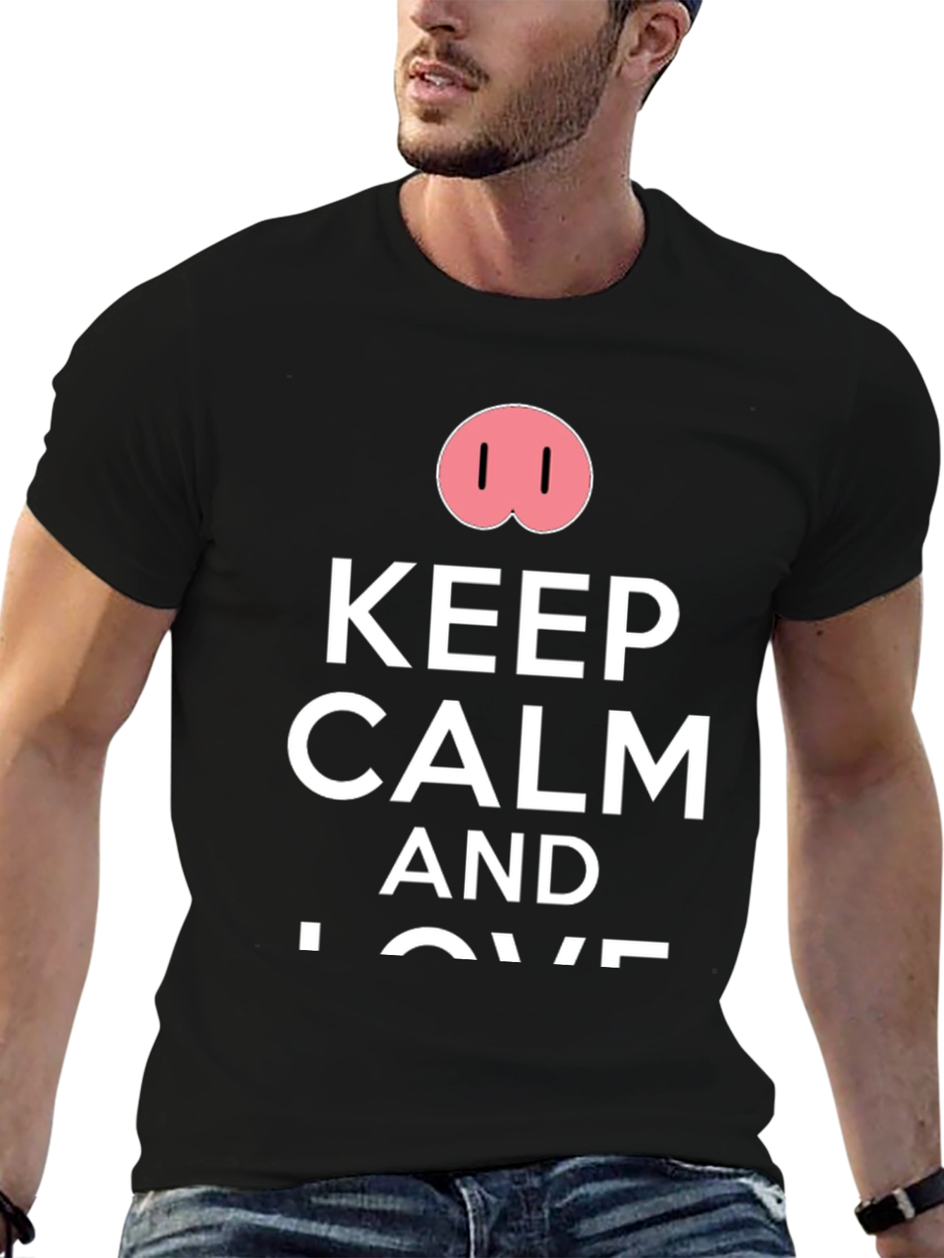 Keep Calm Pig Nose T-Shirt - Funny Casual Tee