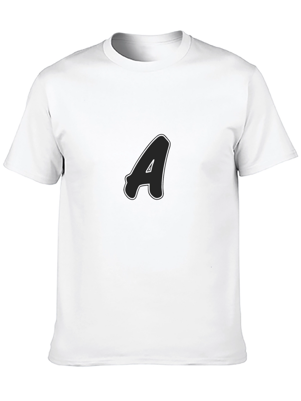 Bold A Black T-Shirt: Modern Casual Style