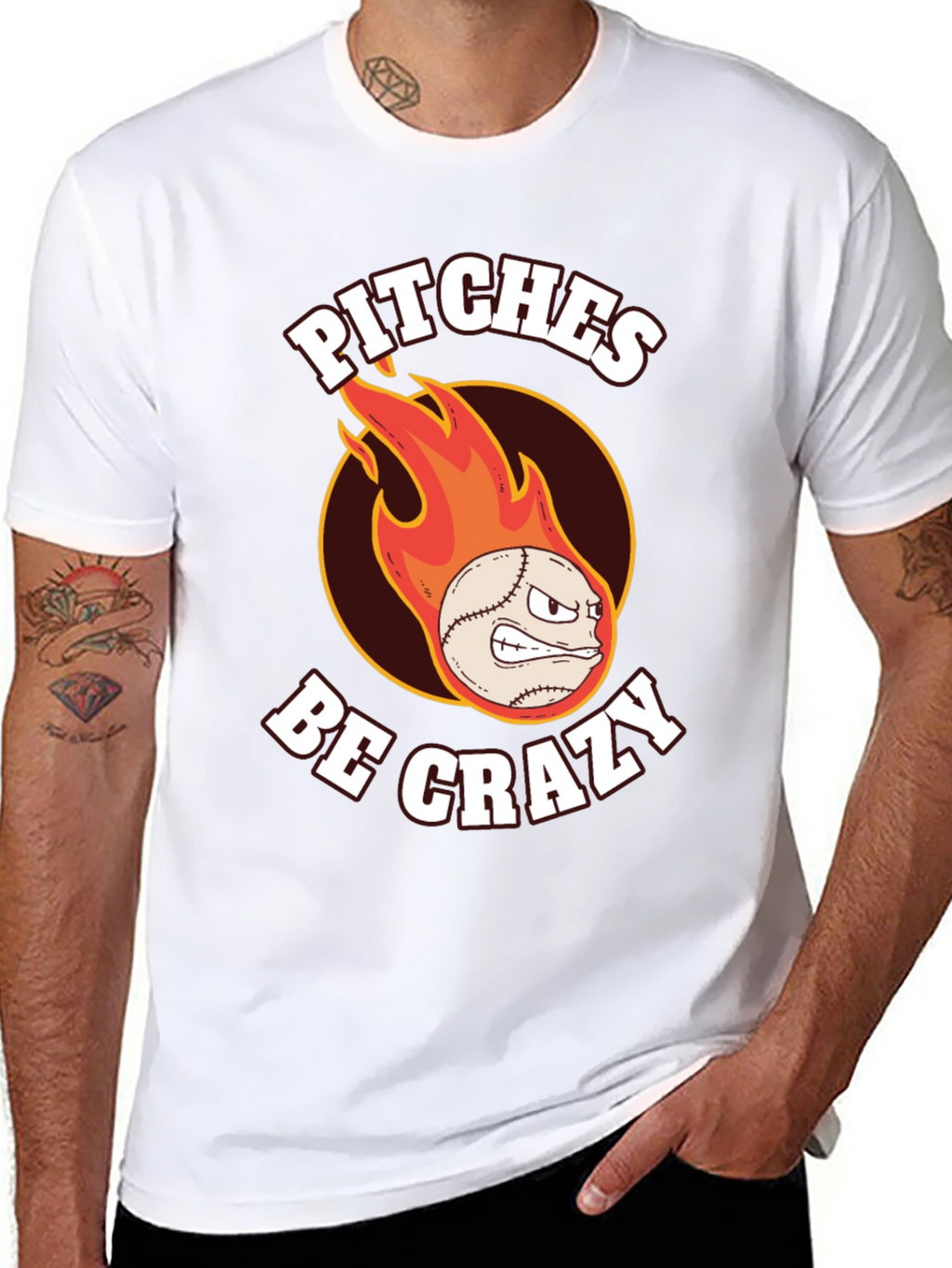 Crazy Pitches Baseball Graphic Tee
