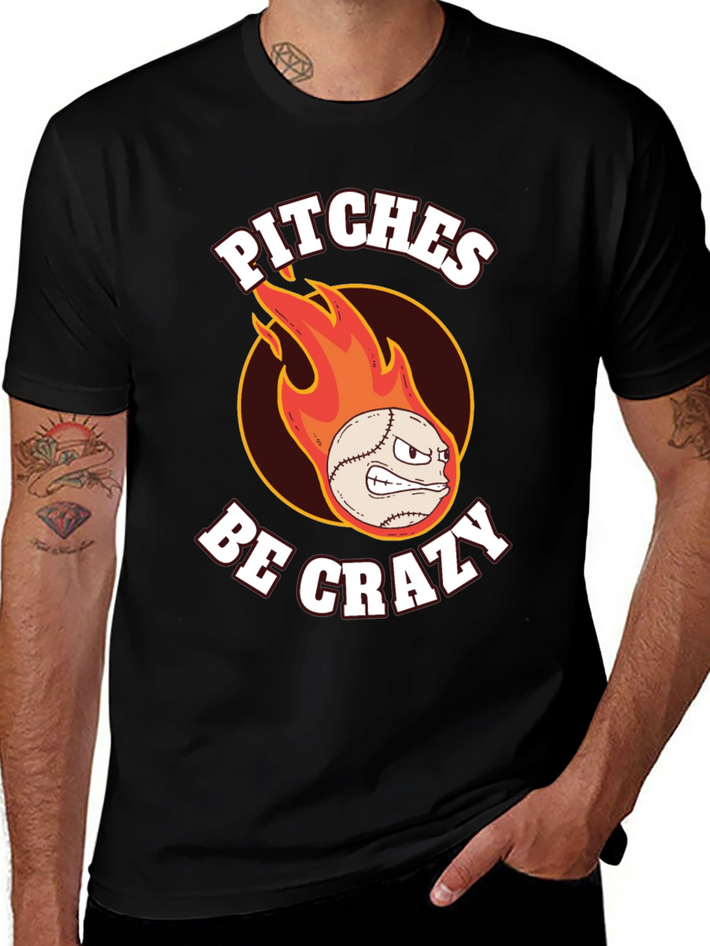 Crazy Pitches Baseball Graphic Tee