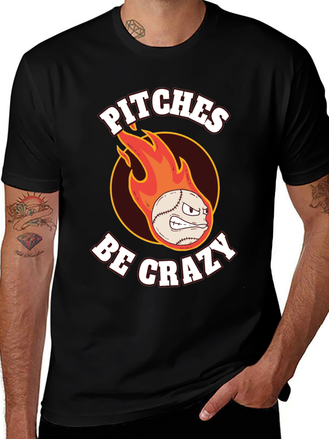 Crazy Pitches Baseball Graphic Tee
