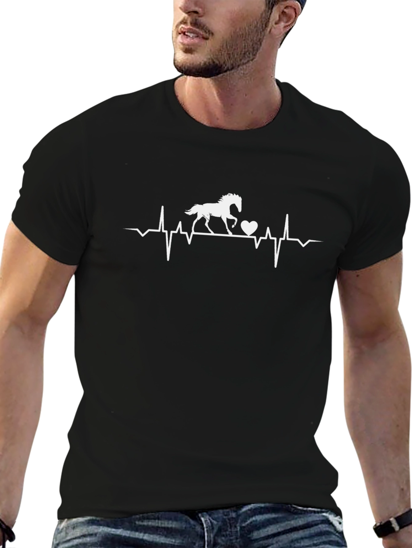 Heartbeat Horse Graphic T-Shirt