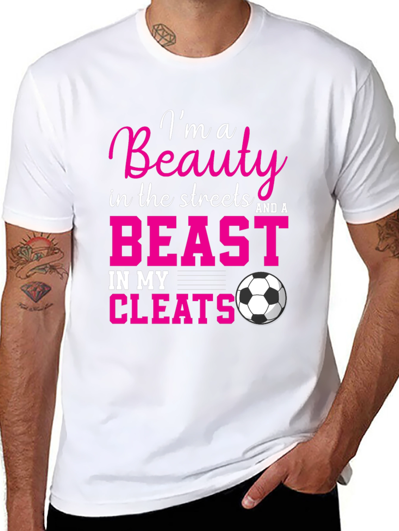 Beauty and a Beast Soccer Graphic T-Shirt