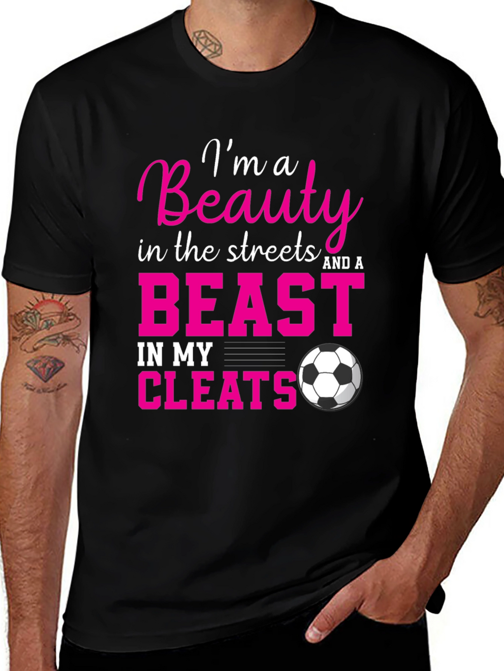 Beauty and a Beast Soccer Graphic T-Shirt