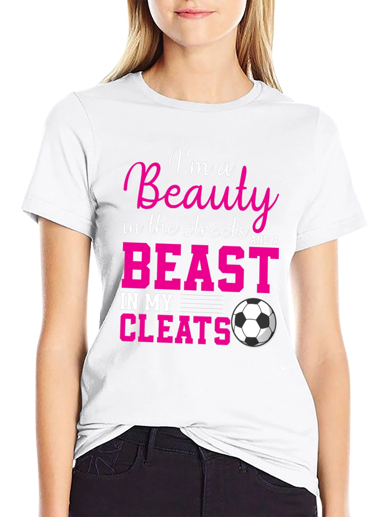 Beauty and a Beast Soccer Graphic T-Shirt