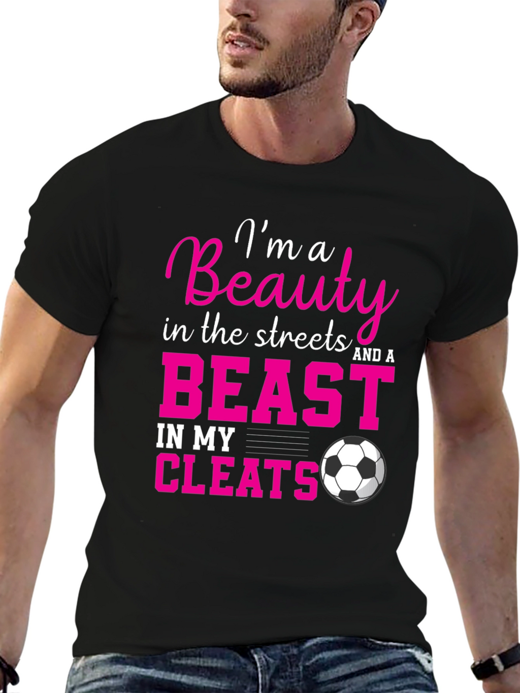 Beauty and a Beast Soccer Graphic T-Shirt