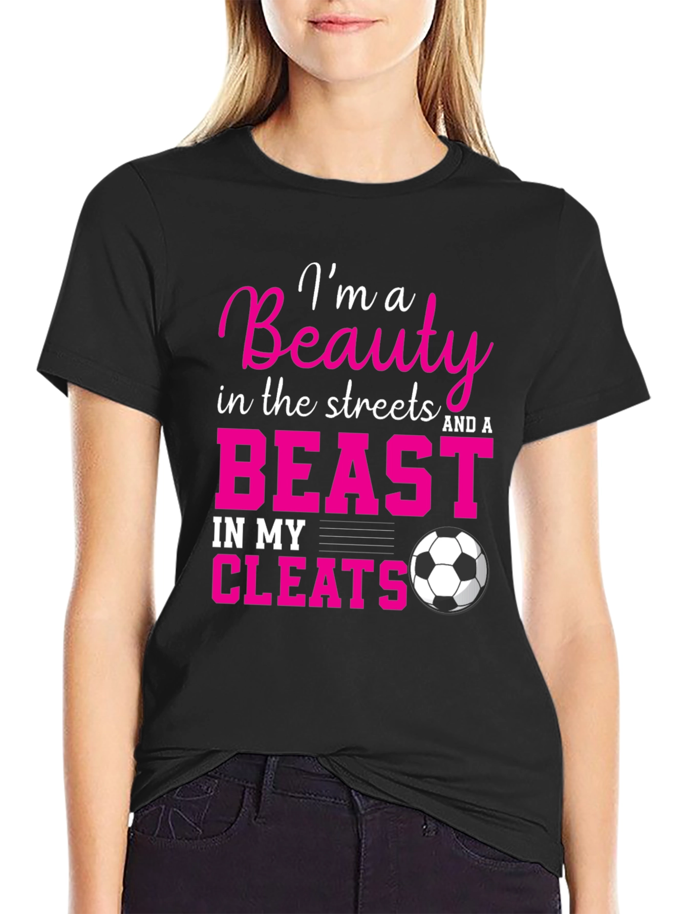 Beauty and a Beast Soccer Graphic T-Shirt