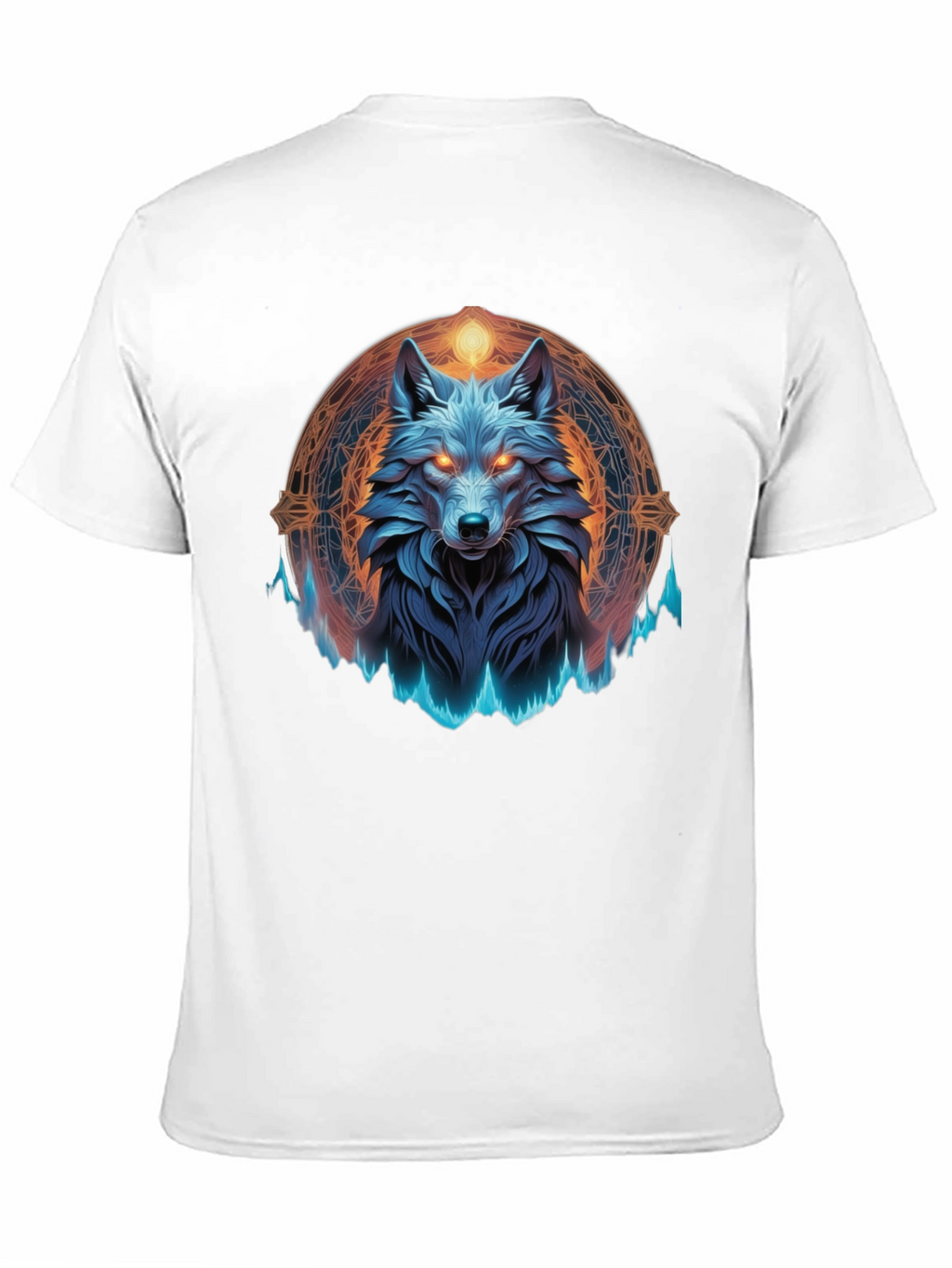 Mystic Wolf Graphic Tee - Black T-Shirt