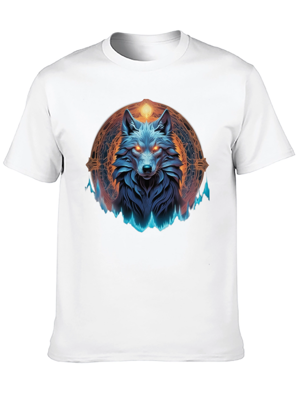 Mystic Wolf Graphic Tee - Black T-Shirt