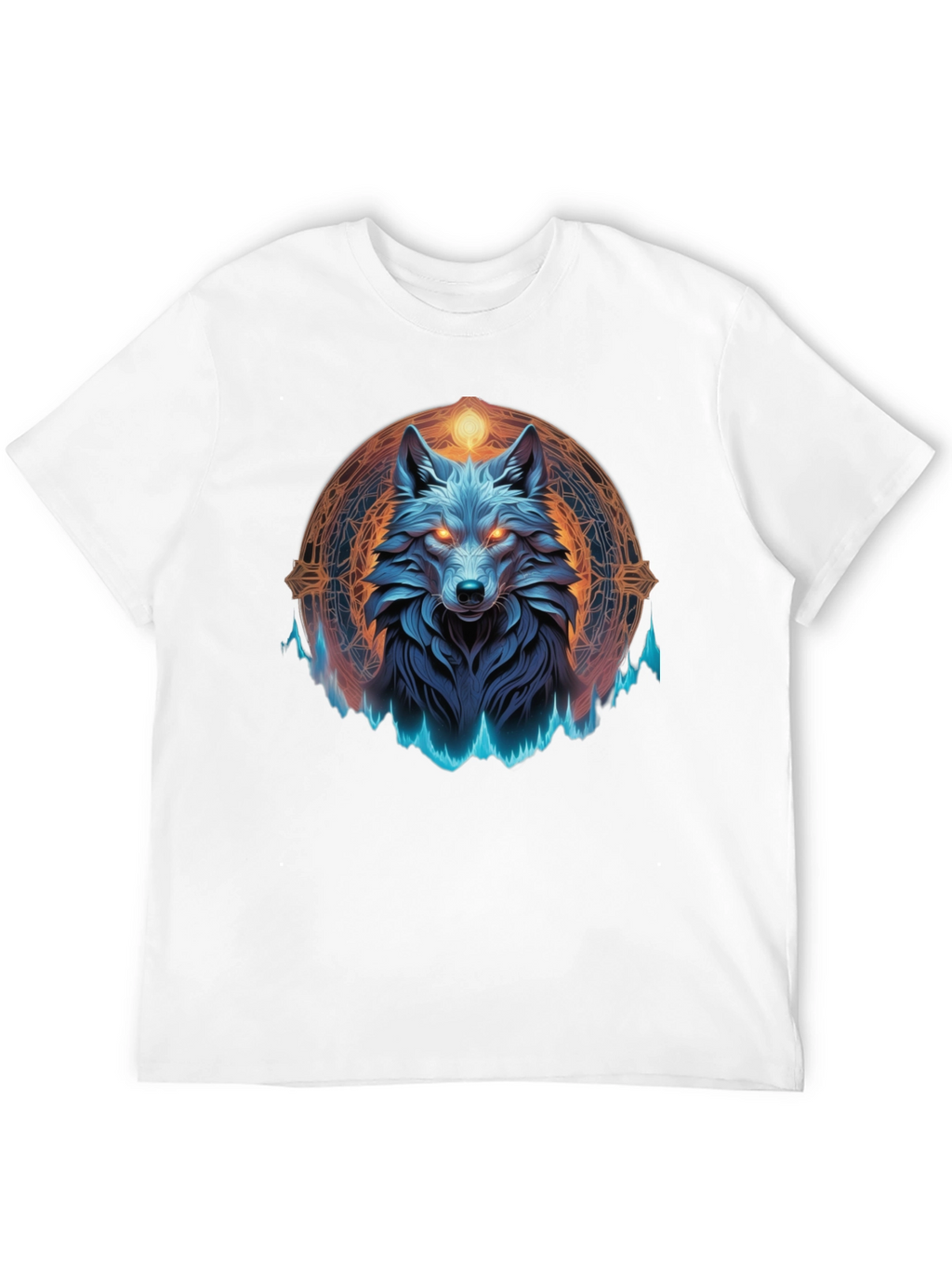 Mystic Wolf Graphic Tee - Black T-Shirt