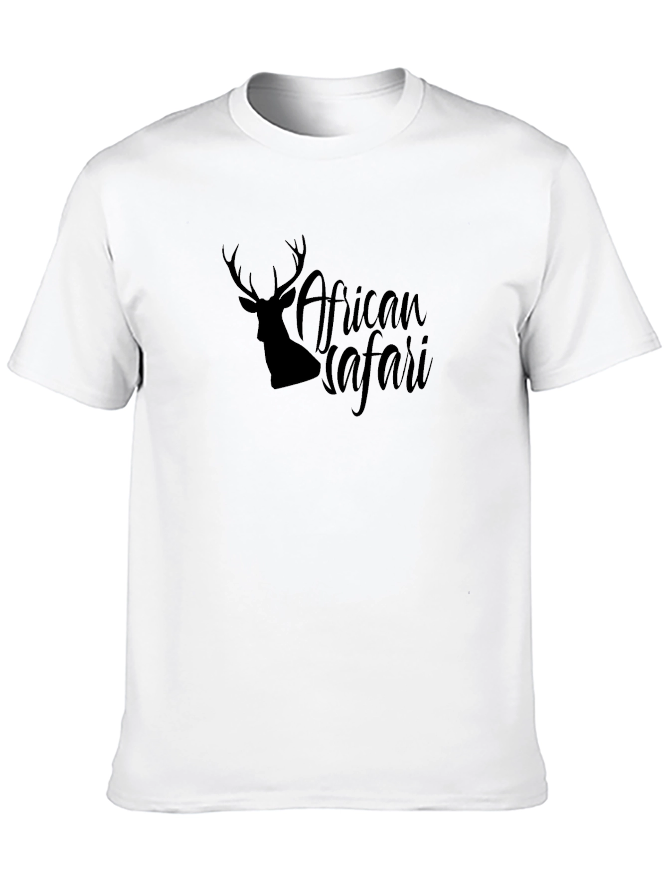 African Safari Deer Silhouette Graphic T-Shirt