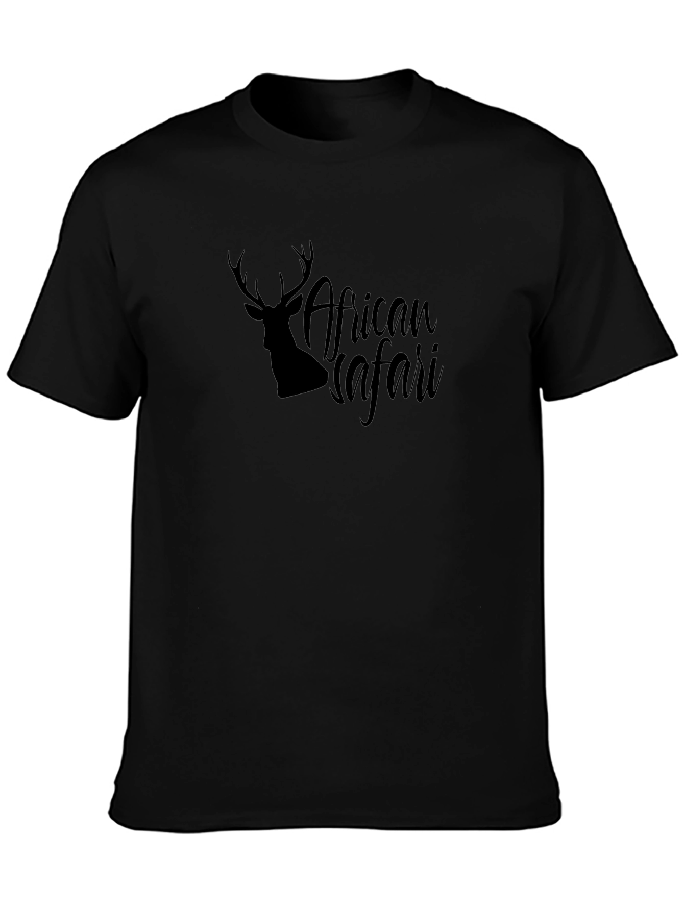 African Safari Deer Silhouette Graphic T-Shirt
