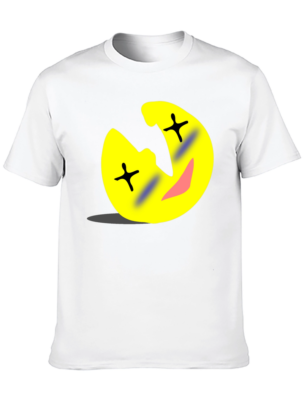 Funny Cartoon Emoji Black T-Shirt