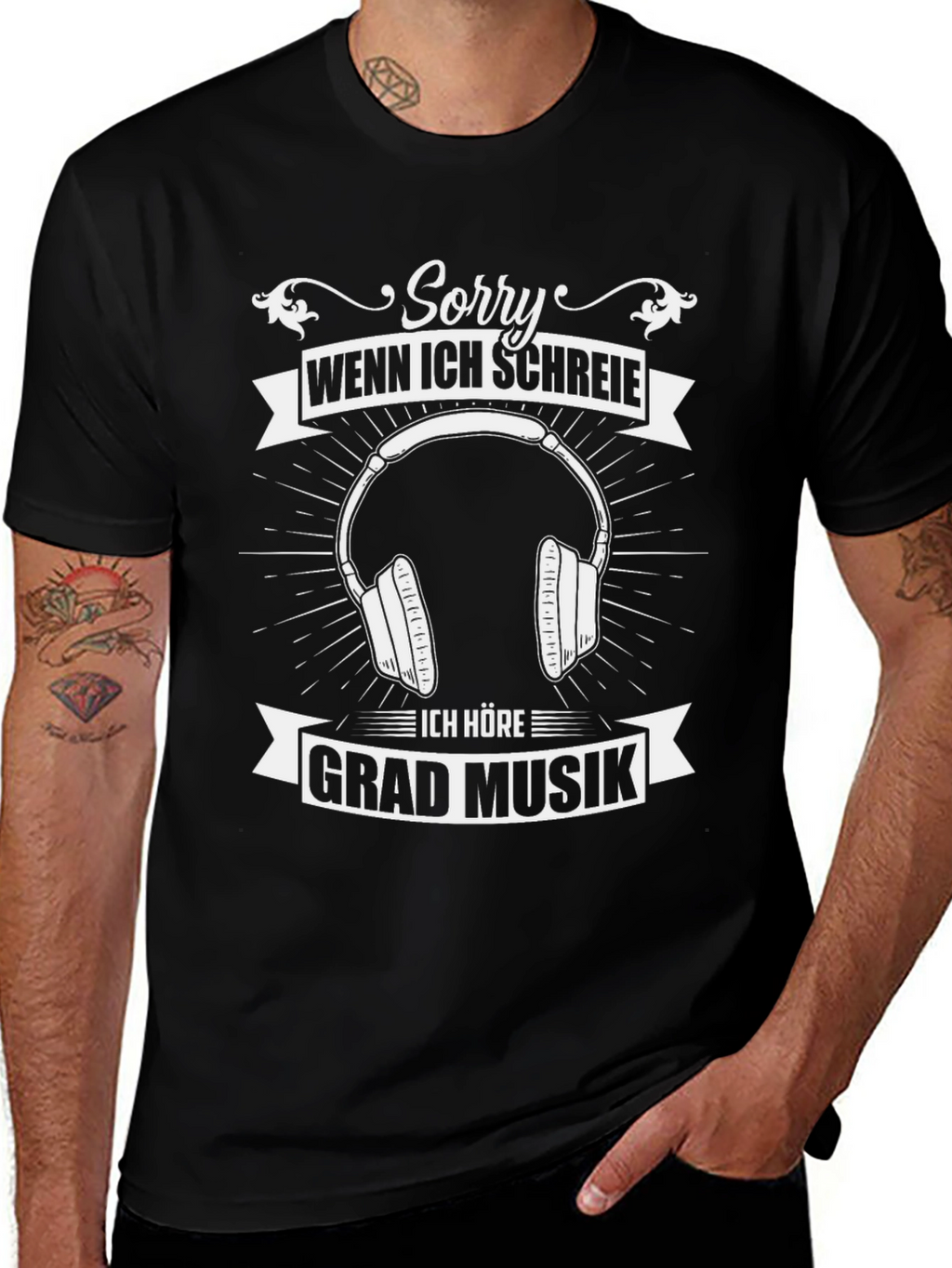 Sorry Wenn Ich Schreie Music T-Shirt