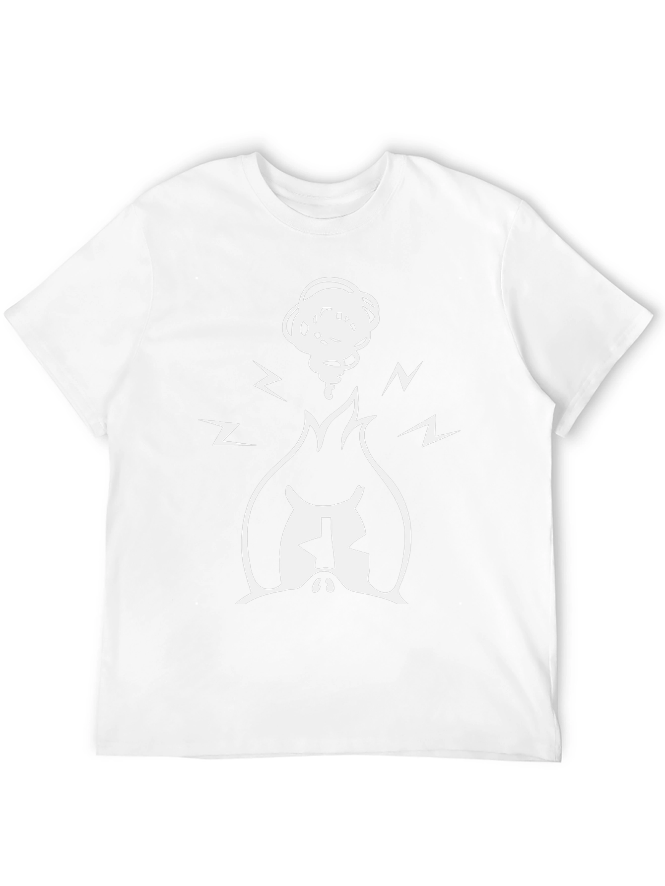 Graphic Tee - Burning Head - Black Cotton Blend