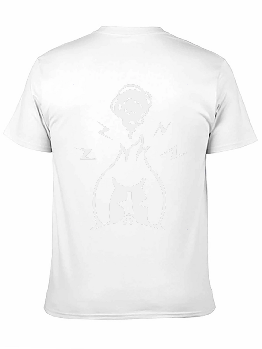 Graphic Tee - Burning Head - Black Cotton Blend