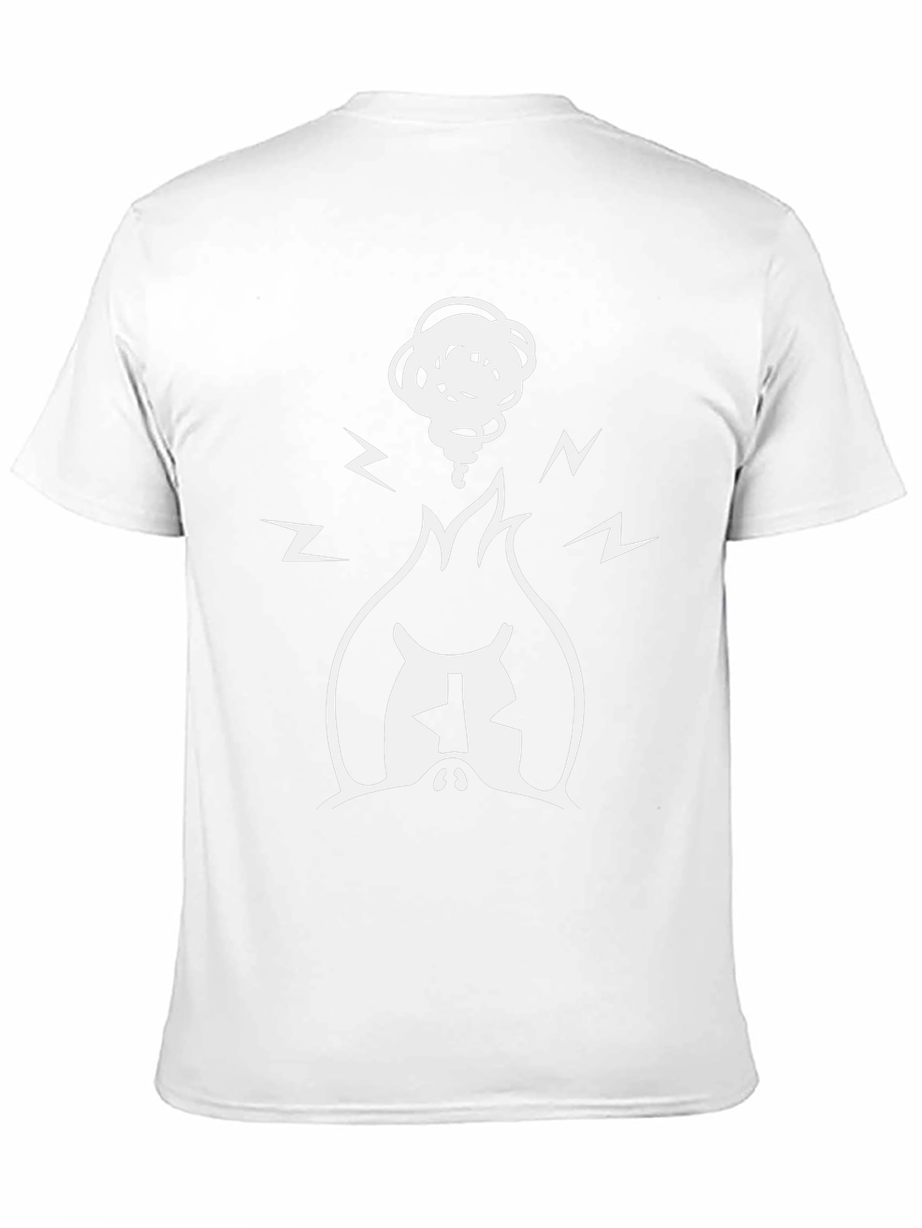 Graphic Tee - Burning Head - Black Cotton Blend