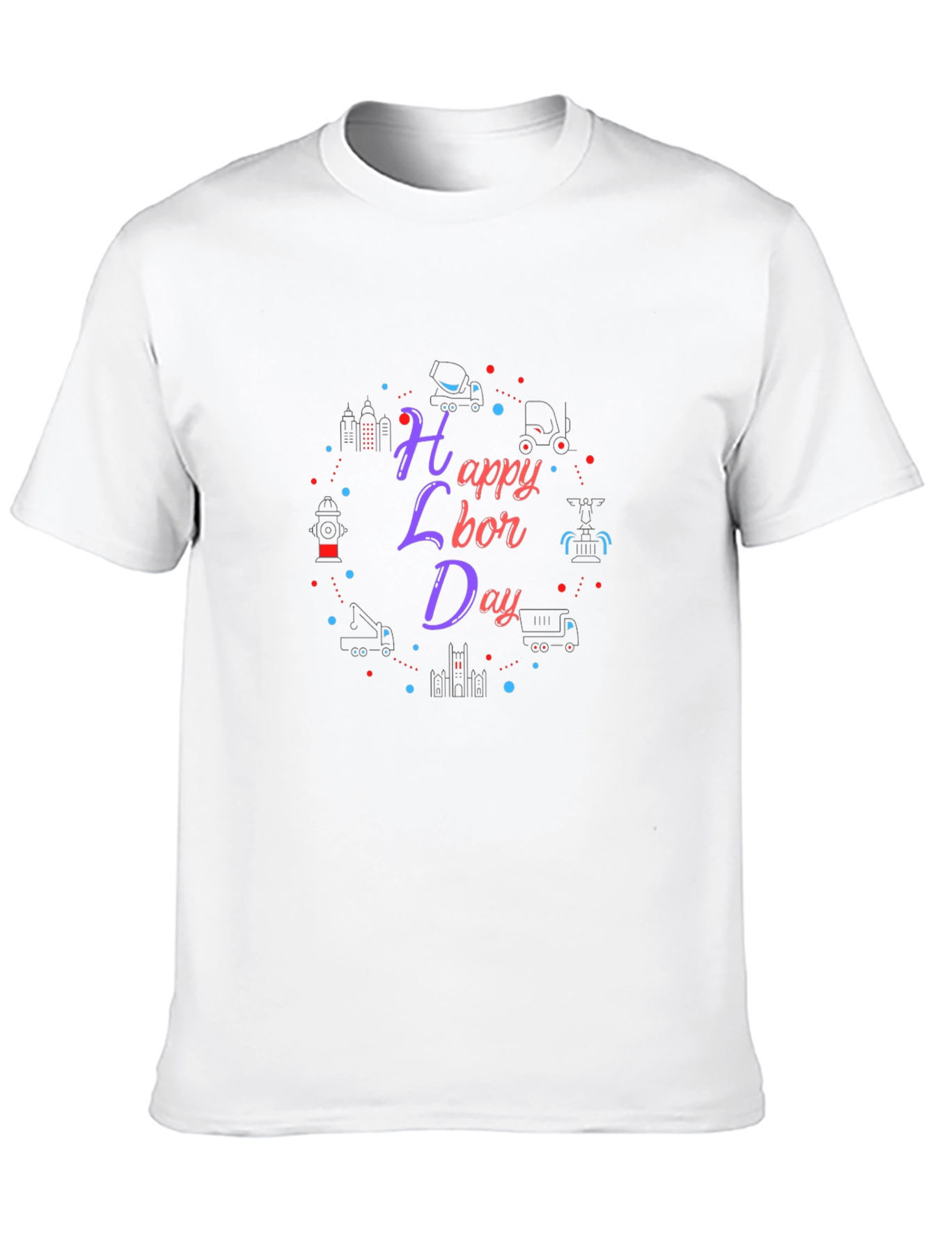 Happy Labor Day Black T-Shirt