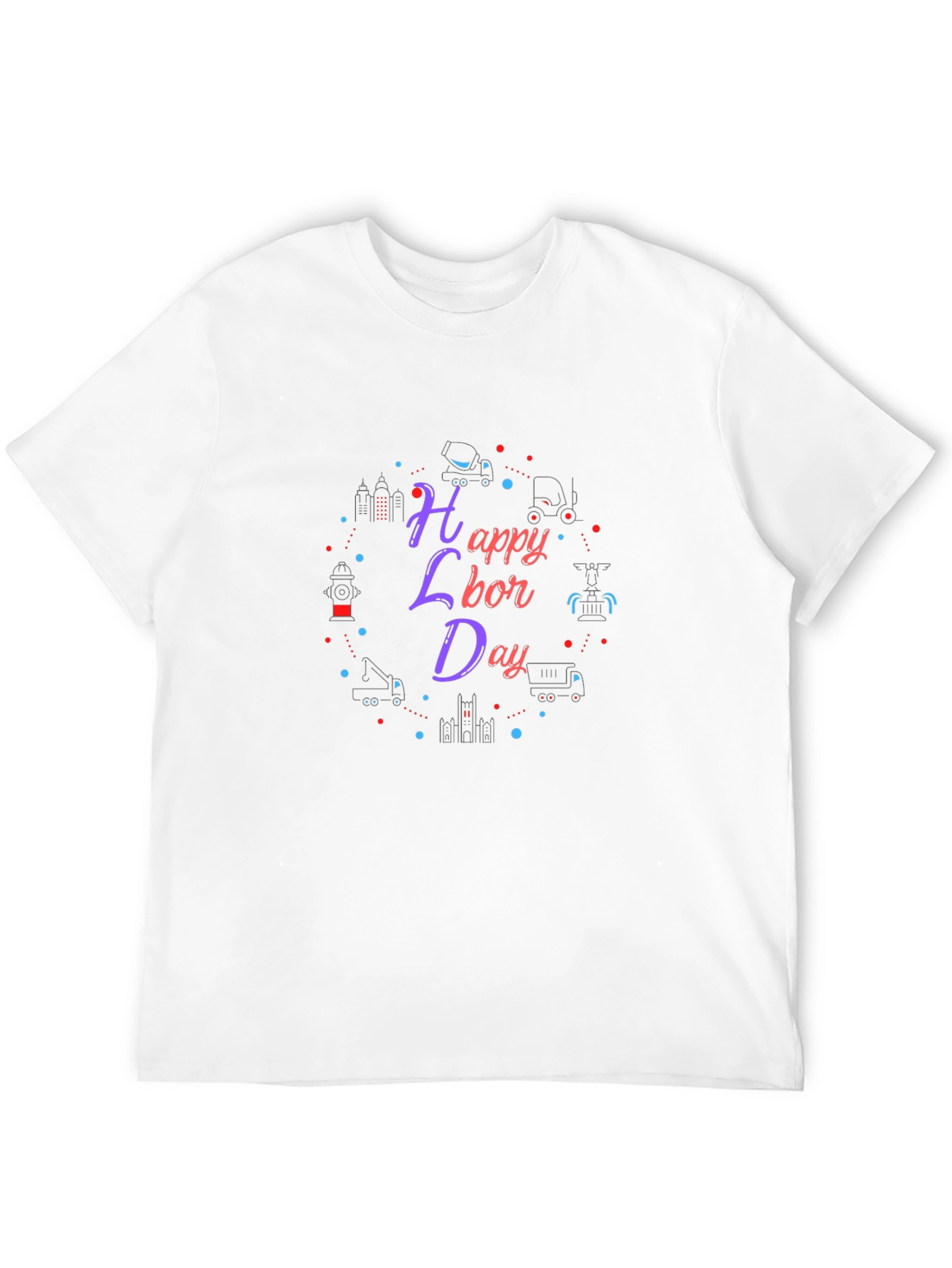Happy Labor Day Black T-Shirt