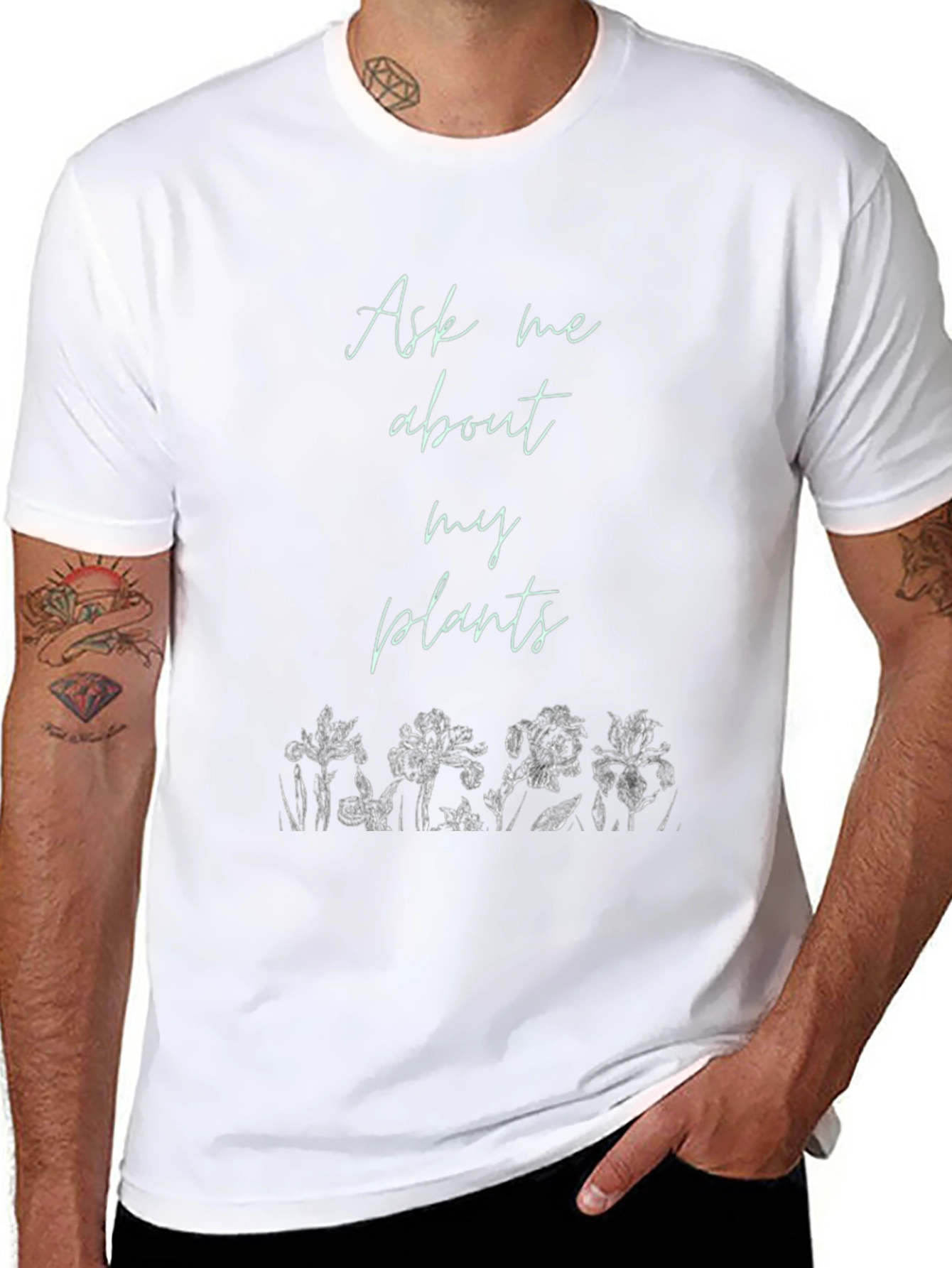 Ask Me About My Plants T-Shirt - Black Graphic Tee